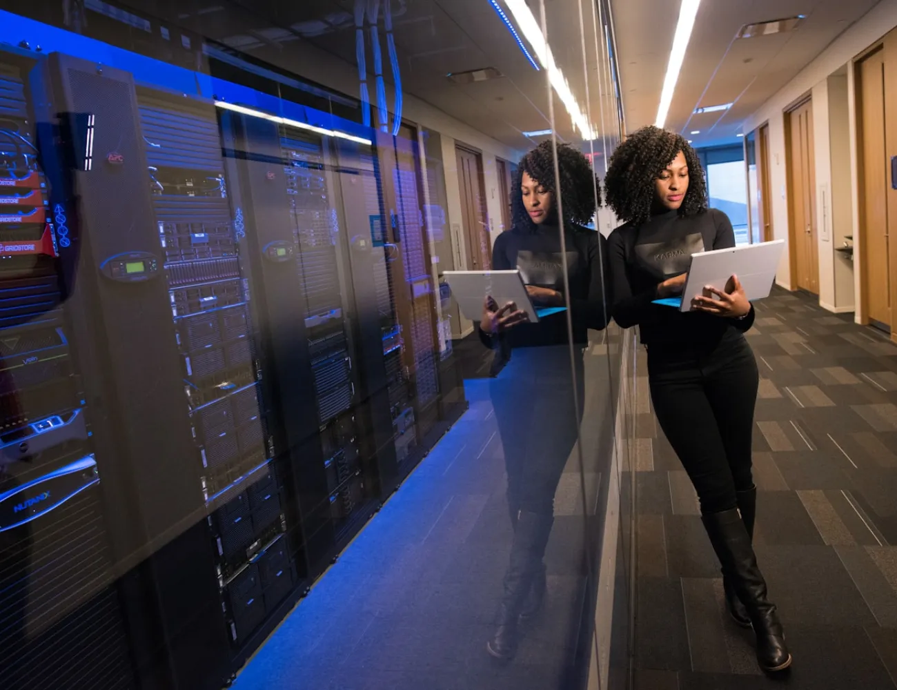 A data centre corridor